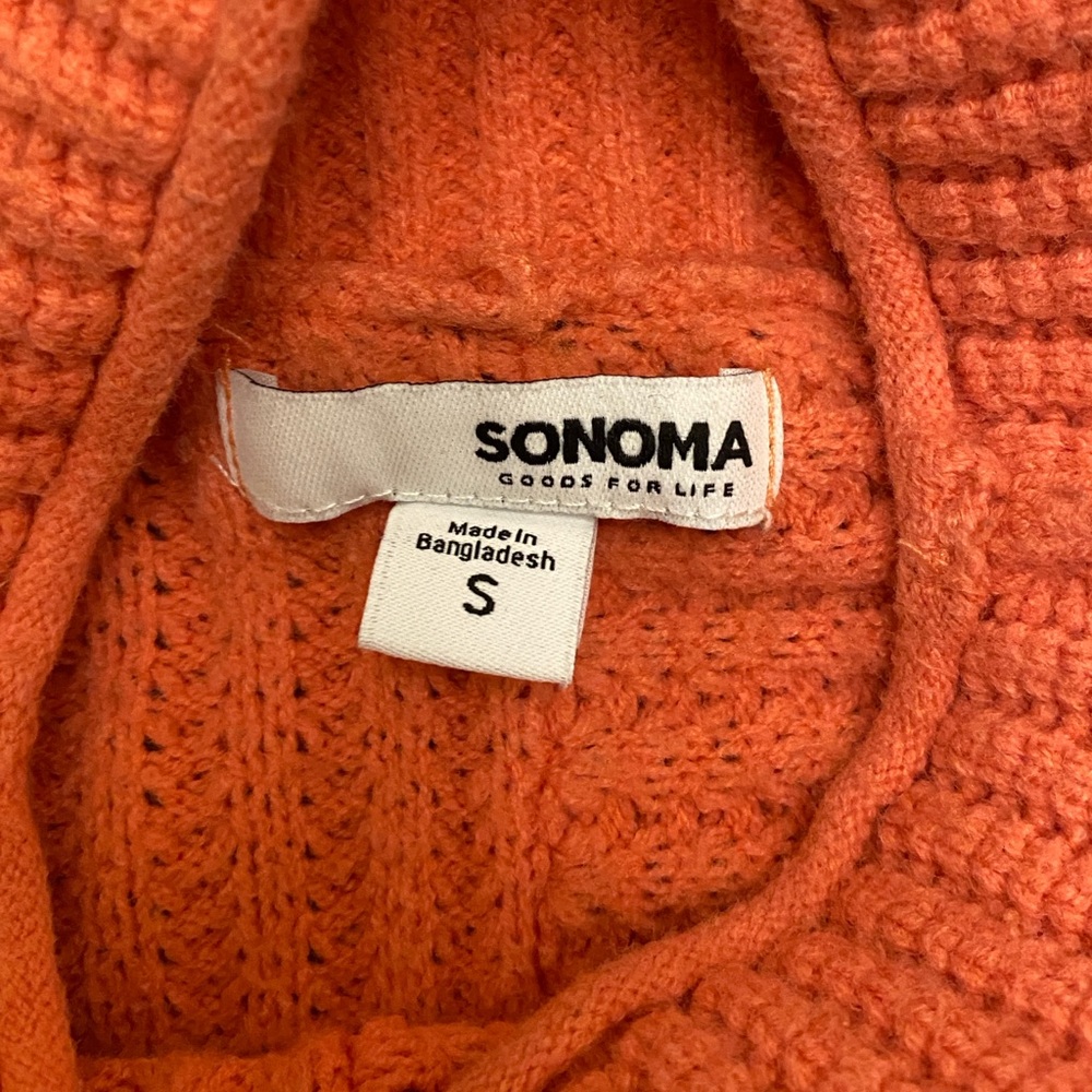Sonoma Oak Orange SZ S Cozy Cabin Chic Minimalist Everyday Fall Autumn Sweater - Picture 8 of 10